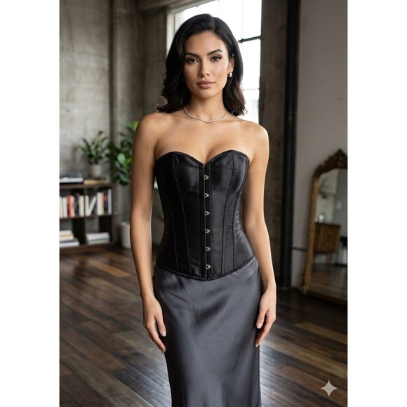 Other - Chicastic Corset Womens  Black  XL With Hook Front Closure